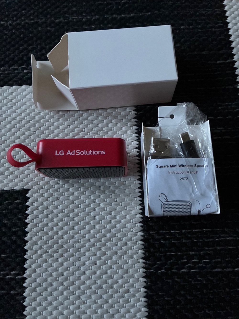 New Still in Packaging LG Red Mini Wireless Speaker with Loop Handle